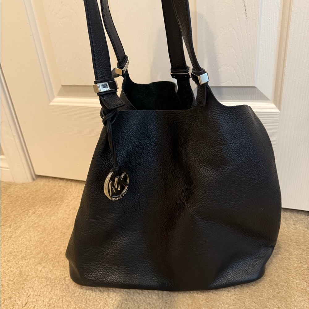 Michael Kors Black Leather Shoulder Bag